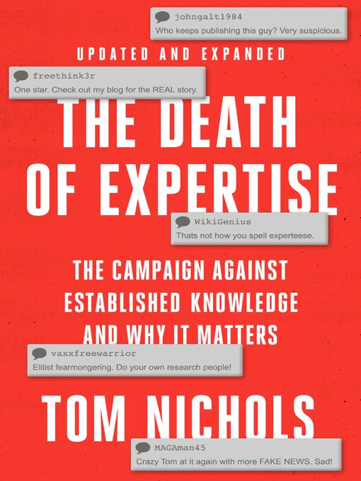 Title details for The Death of Expertise by Tom Nichols - Available